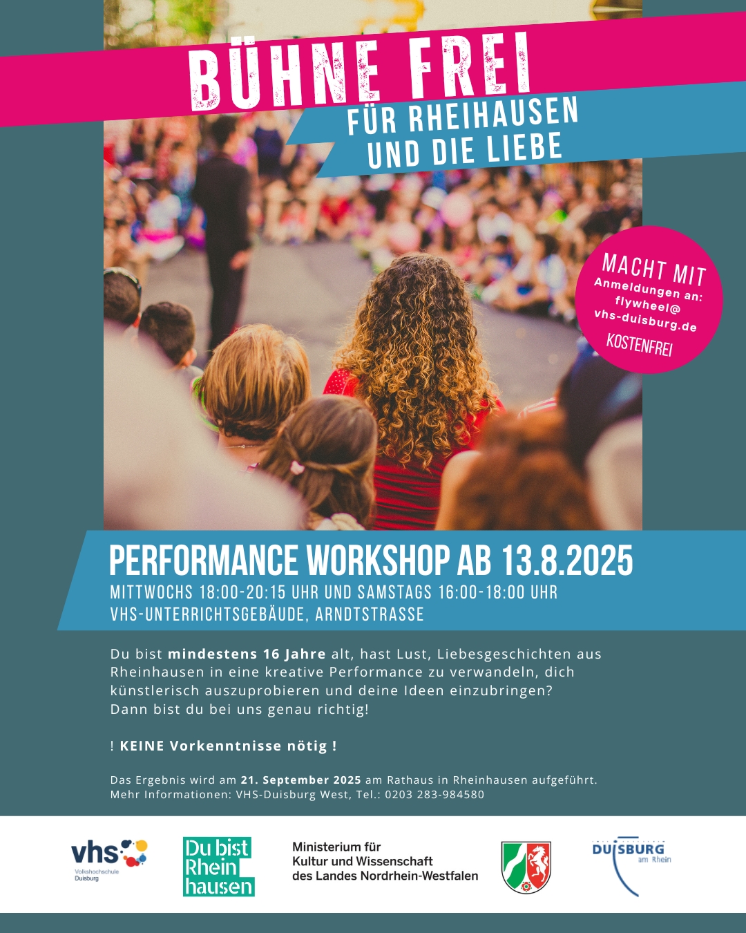 Rheinhausen und die Liebe- Performance Workshop startet im August