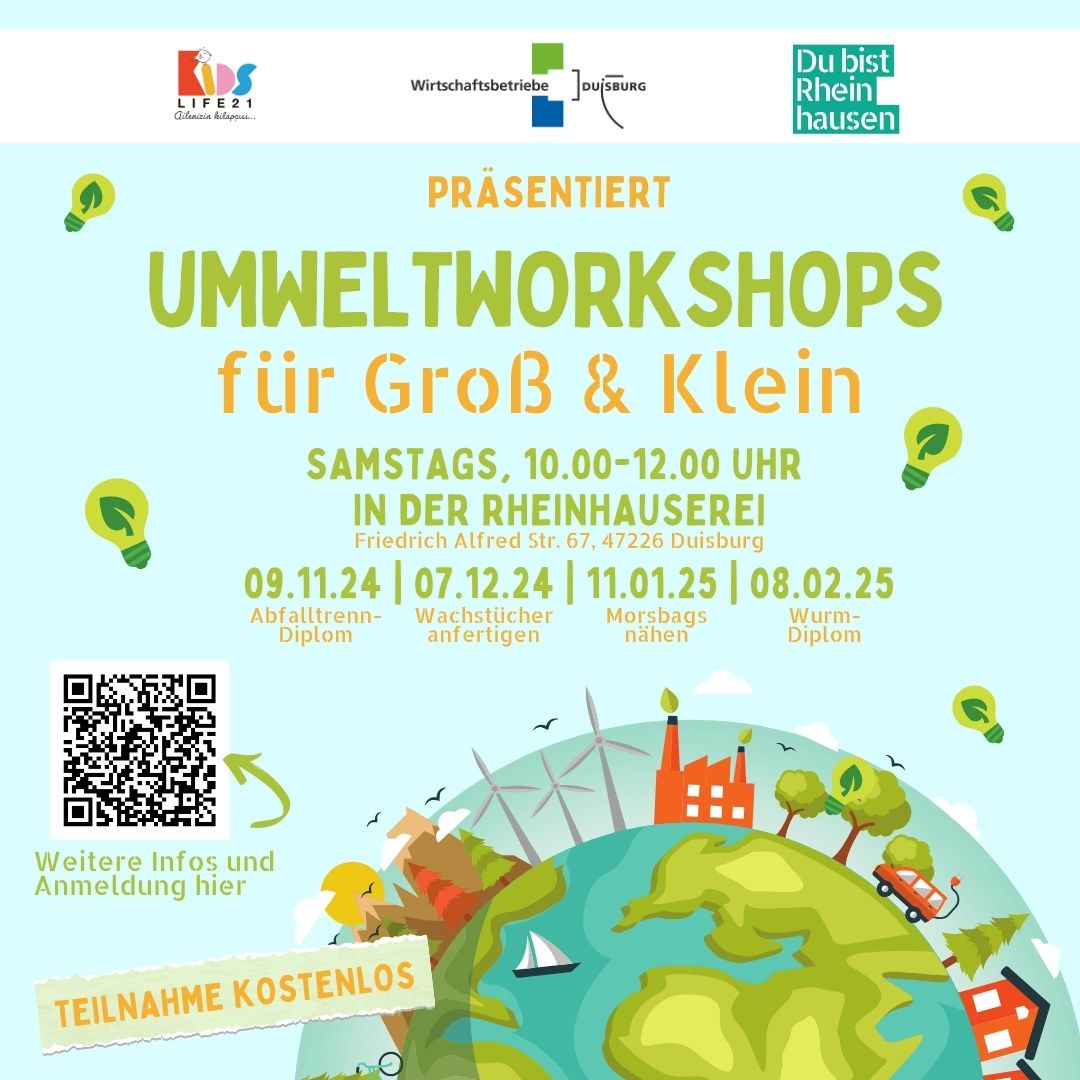 Unsere erste Umweltworkshop Reihe für große und kleine Umweltpioniere startet